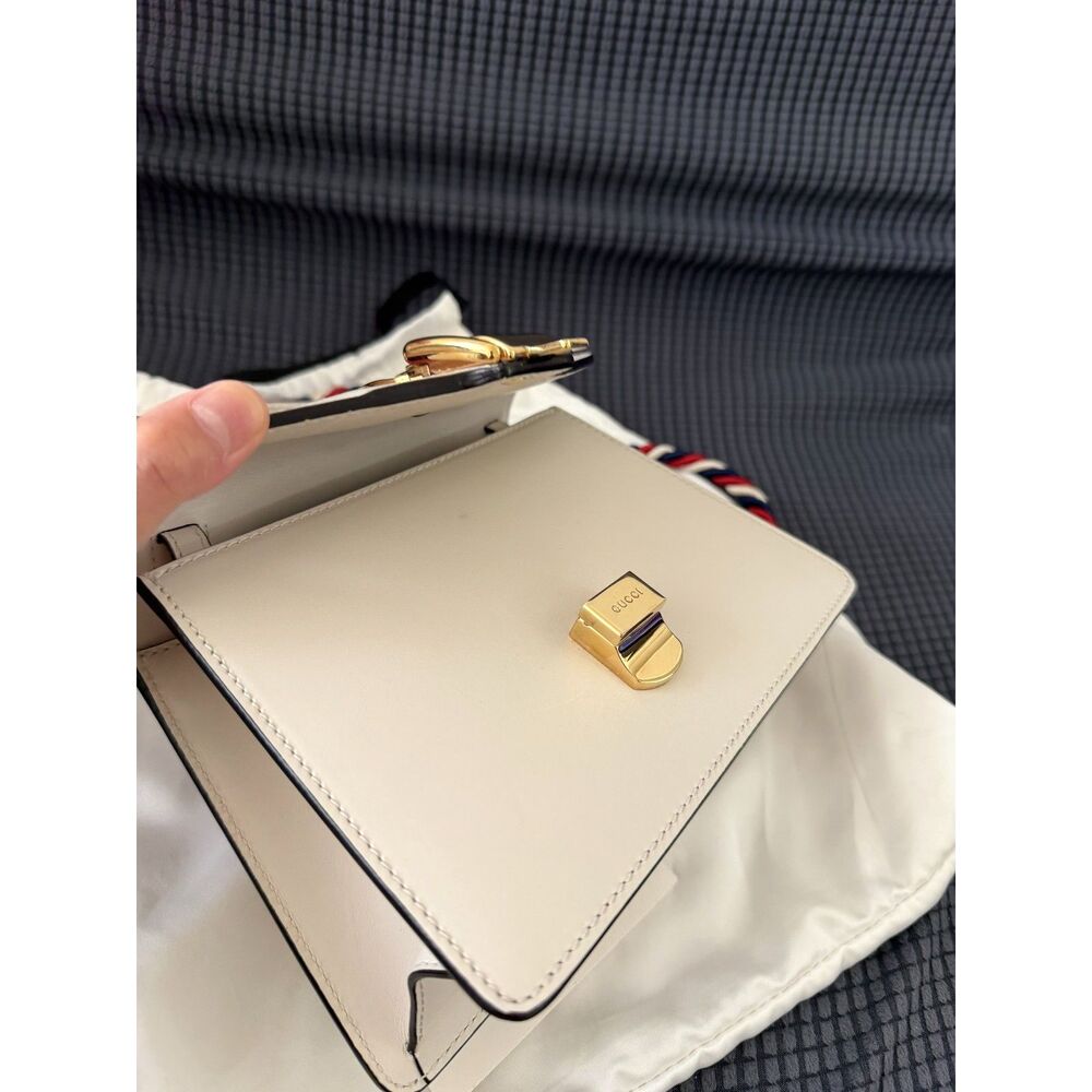 Gucci Mini Sylvie - Top Handle Bag White Calfskin - w/Dust Bag - Picture 8 of 8